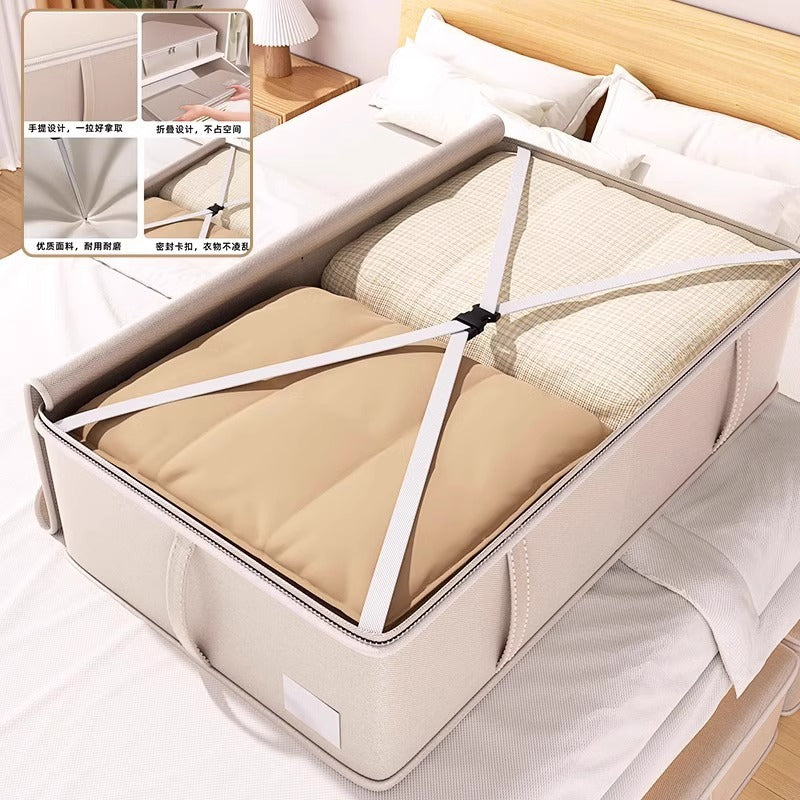 Bed bottom flat bedroom household quilt storage box large capacity wardrobe clothing dust box clothing finishing box artifact