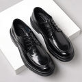 Genuine leather cowhide new autumn business formal leather shoes men's round toe thick sole casual shoes groom wedding soft sole leather shoes