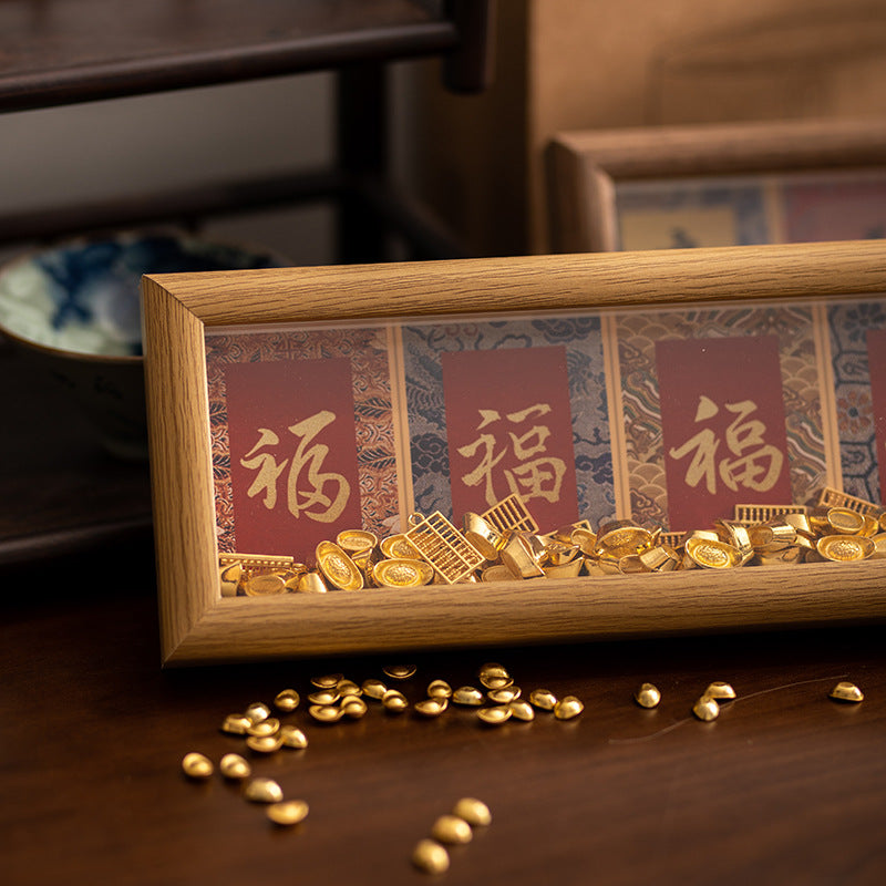 Photo frame table cardboard decorative picture frame wholesale Ping An DIY merchandise ornament Song Jin mini calligraphy frame send painting core