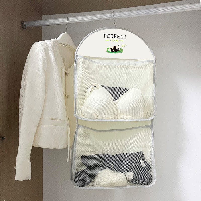 Socks storage hanging bag dormitory wardrobe underwear hanging bag hanging mesh pocket door storage finishing storage bag