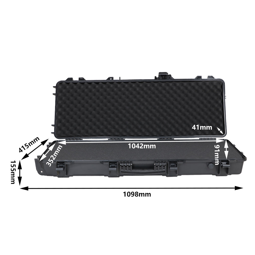 Off-road roof protective case Long plastic portable tool case Fishing rod storage case Large equipment Long instrument case