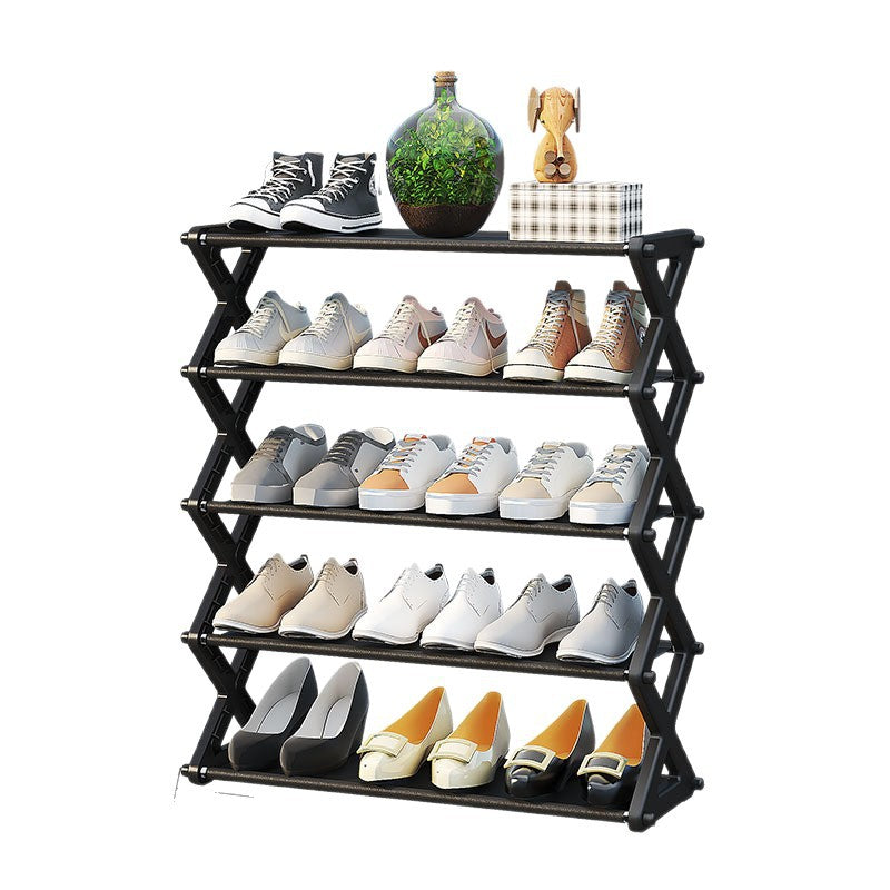 Shoe rack for home balcony storage rack dormitory x-shaped assembled shoe cabinet shoe rack multi-layer simple shoe rack