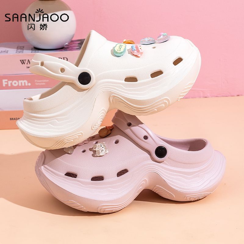 Women's clogs - 2025 summer new fashion, anti-slip, breathable, soft sole, odor-resistant, thick sole, height increasing sandals for outdoor wear