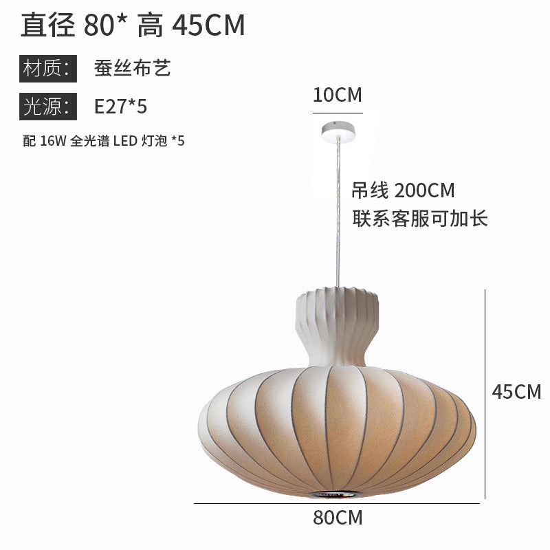 Wabi Sandy Wind Restaurant Chandelier Bedroom Hotel Engineering Tooling Cross-border Japanese Retro Silk Homestay New Chinese Lighting