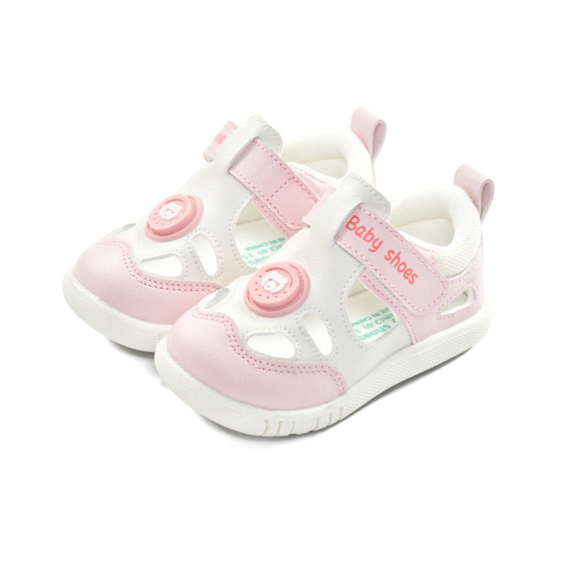 Baby sandals women's summer toddler shoes 0-1-2 years old infant anti-slip soft sole baby boy shoes