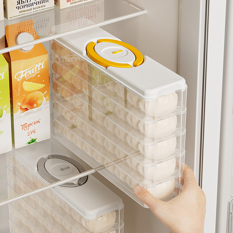 Fridge side door crevice dumpling storage box food grade sealed fresh-keeping box household dumpling chaotic freezing special box