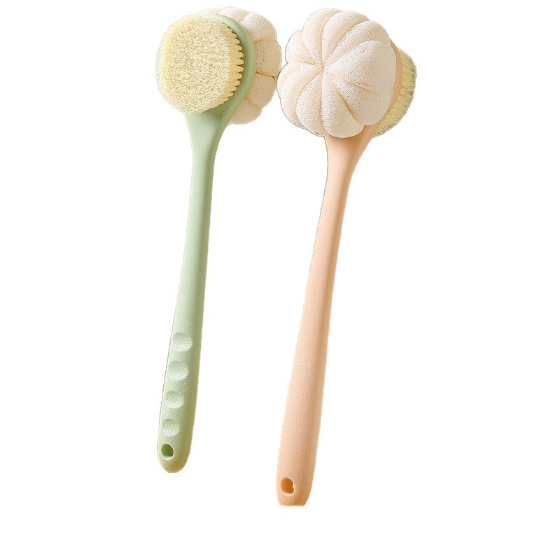 Back rub long handle brush bath brush nylon bristles soft bristles double-sided bath brush rub mud and remove dust bath brush back handy gadget