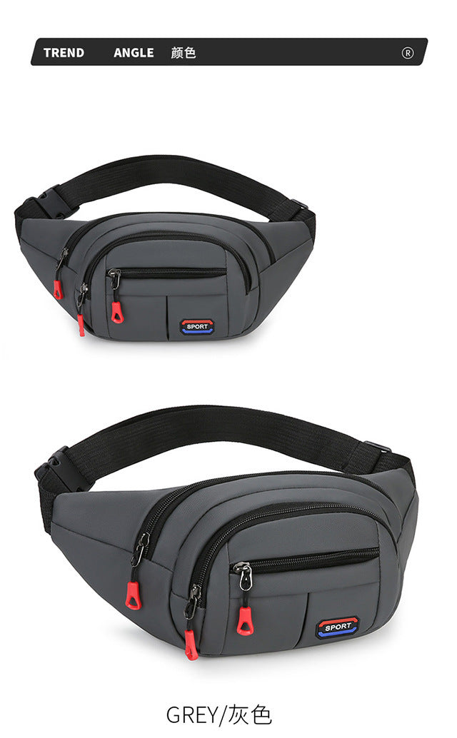 Sports Outdoor Multifunctional Fanny Bag Boys and Girls Large Capacity Simple Fashion Shoulder Bag Portable and Lightweight Oblique Span Bag