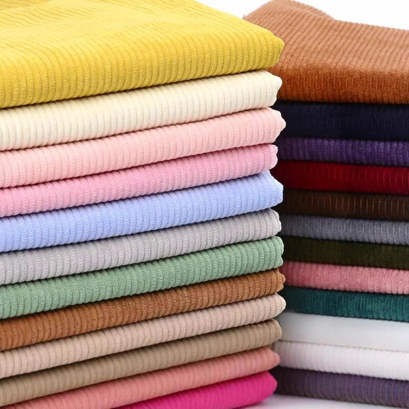 Cotton 8 corduroy fabric 8 pits non-elastic pure cotton corduroy fabric luggage throw pillow handbag clothing pants