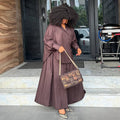 European and american women's clothing  autumn new collection: sweet and fresh turn-down collar long sleeve blouse and high-waisted wide-leg pants two-piece set