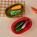 Plastic storage basket desktop storage basket household fruit storage hollow plastic fruit basket french fries storage basket cross-border