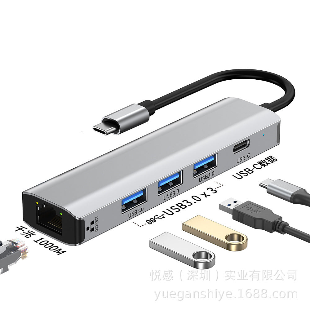 Usb to ethernet adapter, 2-in-1, minimum order 10 units, free shipping. type-c to rj45 gigabit ethernet adapter, driver-free