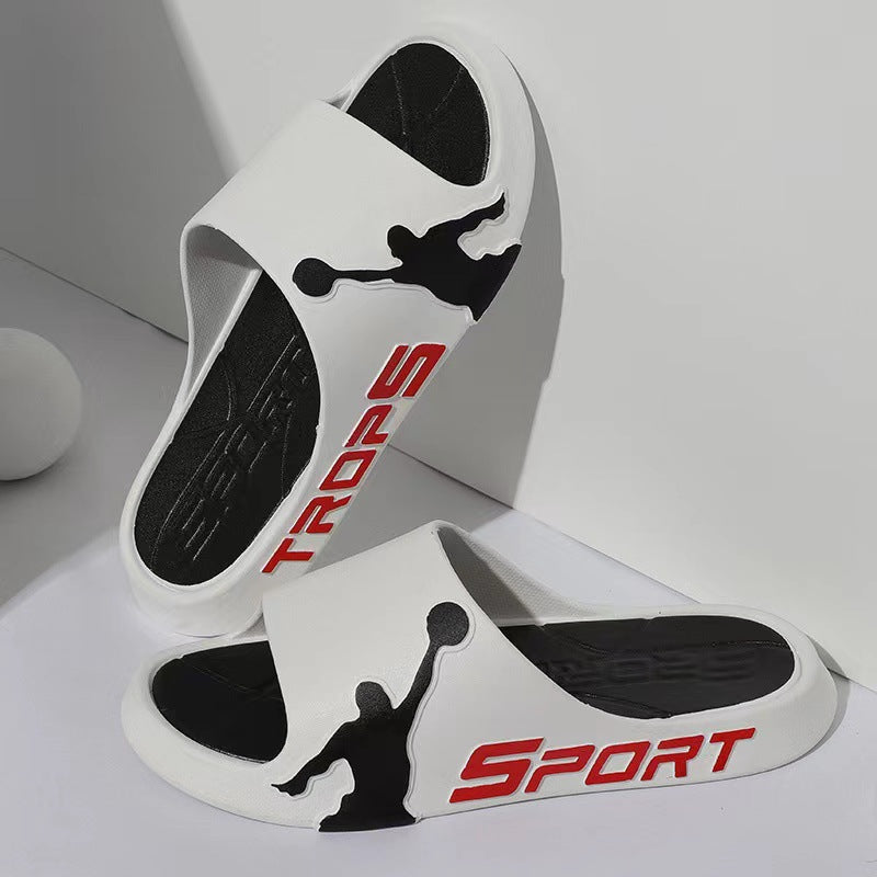 2022 new men's fashion slippers - summer outdoor anti-slip sports slides, couple's anti-odor home bathroom sandals for women