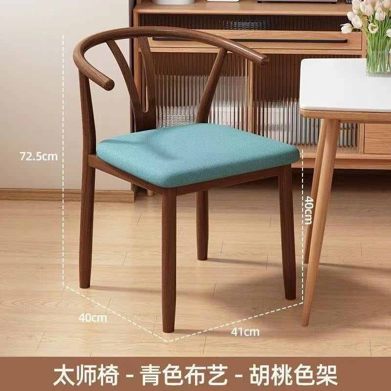 Taishi chair back chair for home dining chair modern casual commercial dining table horn restaurant stool backrest iron tea chair