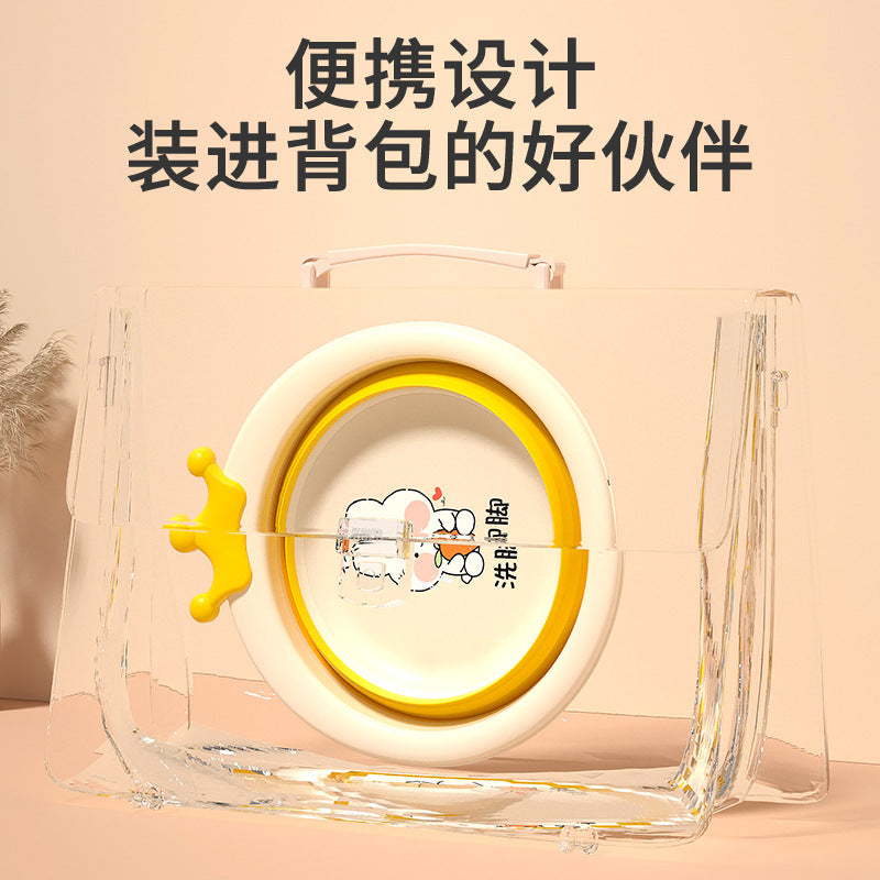 Kids' portable folding basin - baby wash basin for home use - baby foot & bottom washing - mother & baby supplies - plastic basin