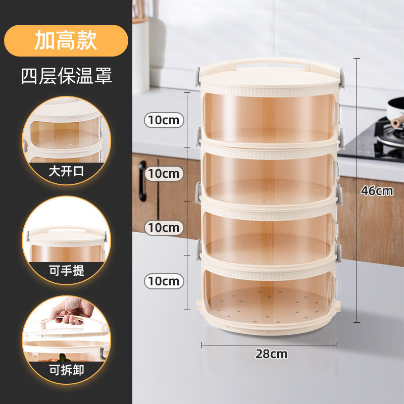 Super long thermal insulation vegetable cover, multi-layer household dining table cover, electric heating, intelligent vegetable cover, meal thermal insulation cover artifact