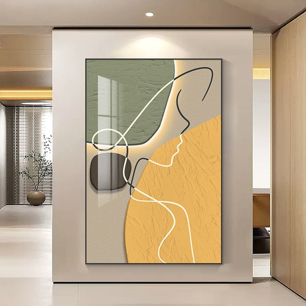 Modern abstract high-end atmosphere porch decorative painting entrance door art cream wind high-level feeling corridor aisle hanging painting