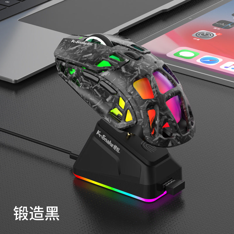 Viper x9pro wireless bluetooth three-mode hollow paw3311 e-sports gaming rgb luminous computer mouse usb