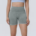 New seamless sand wash yoga shorts - high waist, butt-lifting, compression workout shorts for women - perfect for outdoor running, training, and fitness