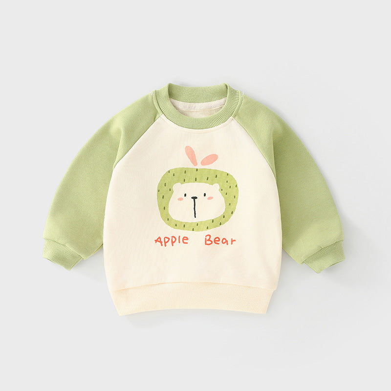 Spring & fallnew arrivalkidslong sleevessweatshirttoddler bottom shirt for boys and girlsautum babytopsbaby clotheschildren's clothing