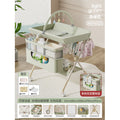 Green [ma+ sub-top model] [four-sided fence + double-layer storage basket] (one-click folding + toy rack + five-speed adjustment + clothes drying rack + storage rack + universal wheel)