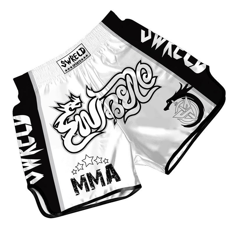 MMA Boxing Training Anti-Wear Fighting Pants UFC Mixed Fighting Muay Thai Shorts Running Fitness Cycling Fighting