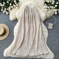 K-style high waist pleated dopamine skirt for women summercasualcasuala-line large swing work clothingelegant skirt