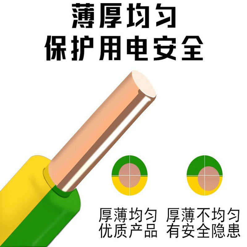 Pearl River wire BV1.5/2.5/4/6 square copper core national standard flame retardant single strand hard wire power cord five wire