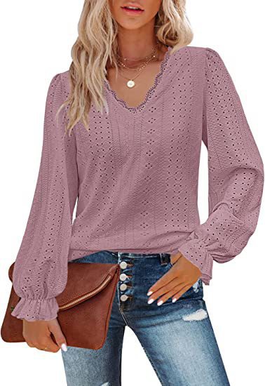 new women's fashion cross-border european and american v-neck t-shirt with cutout detail, casual ruched sleeve top blouse