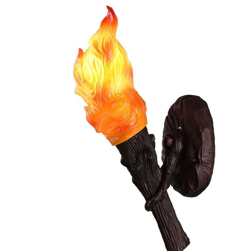 Torch industrial style wall lamp stylish creative hot pot restaurant cafe artificial flickering retro flame torch wall lamp