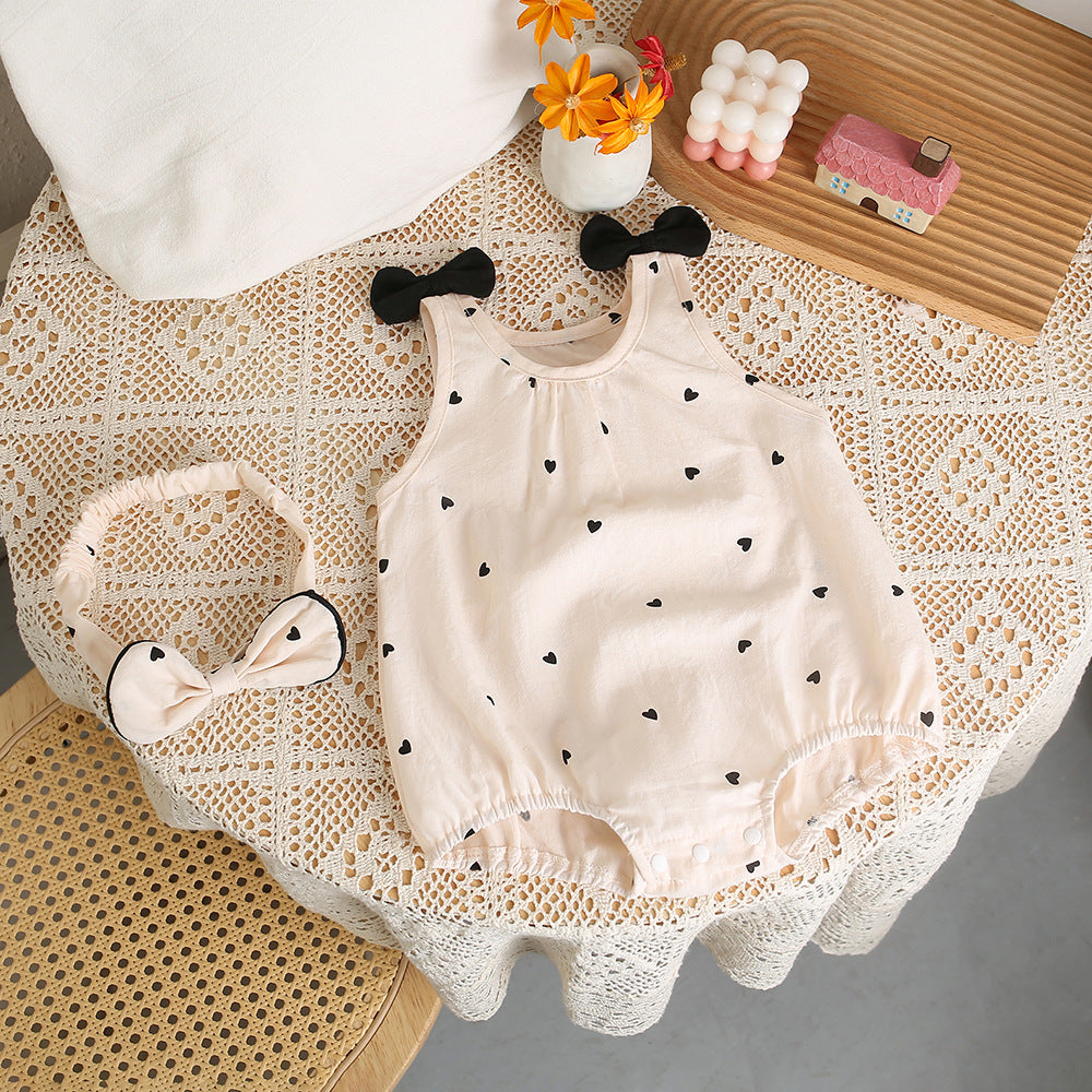 Baby sling sleeveless bag butt summer newborn clothes baby girl sleeveless fashion style one-piece thin style