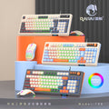 Leikui t98 wired membrane knob keyboard three color matching luminous mechanical feel desktop computer office game set