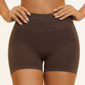 Customizable high-waisted yoga shorts with separated waistband design, butt-lifting compression shorts, running sports shorts 4535