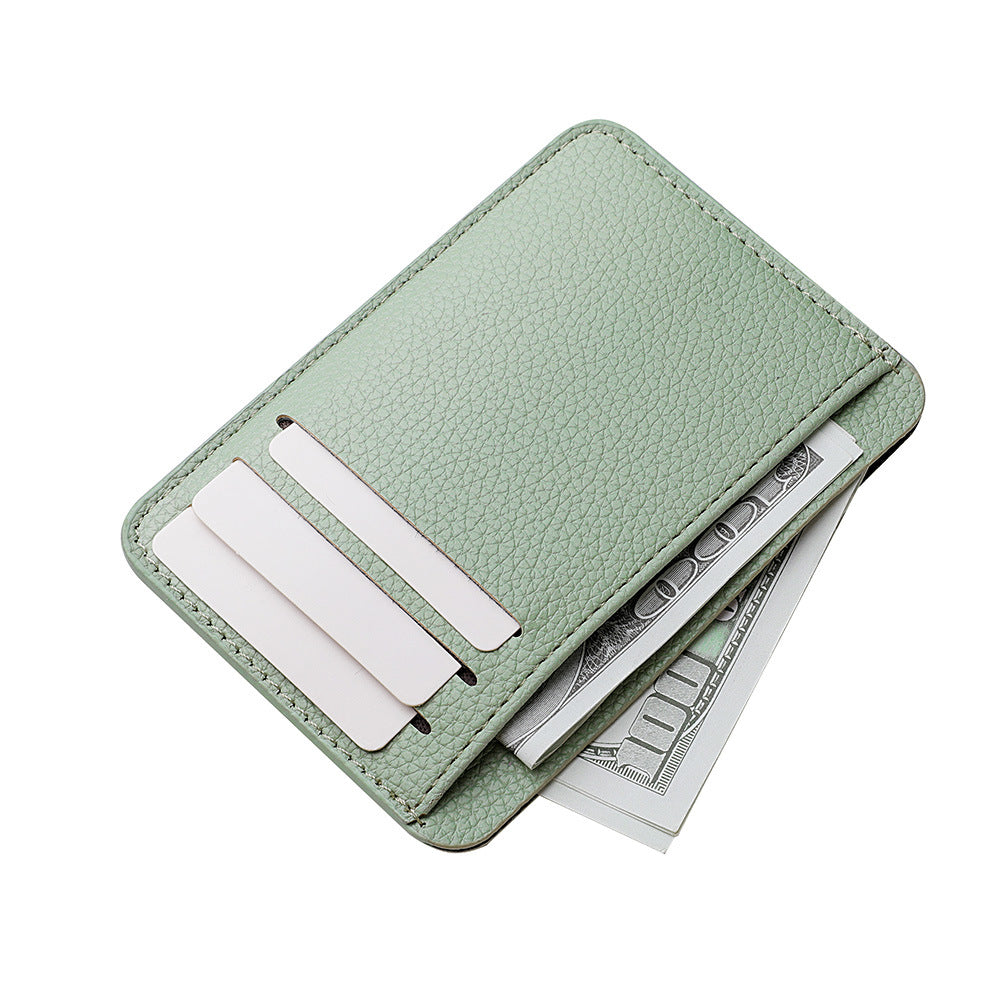 Pu card holder wholesale ultra-thin card bag for women, small, exquisite and large-capacity multi-card student card bag for women, short wallet.