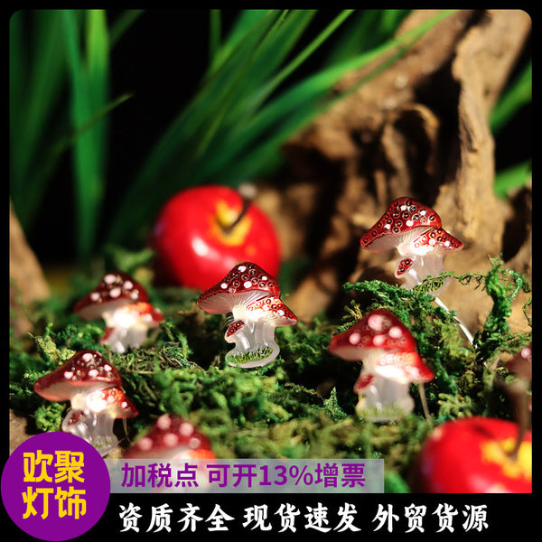 Strictly selected mushroom light led copper wire light string Easter garden decoration light Christmas creative mini mushroom lights