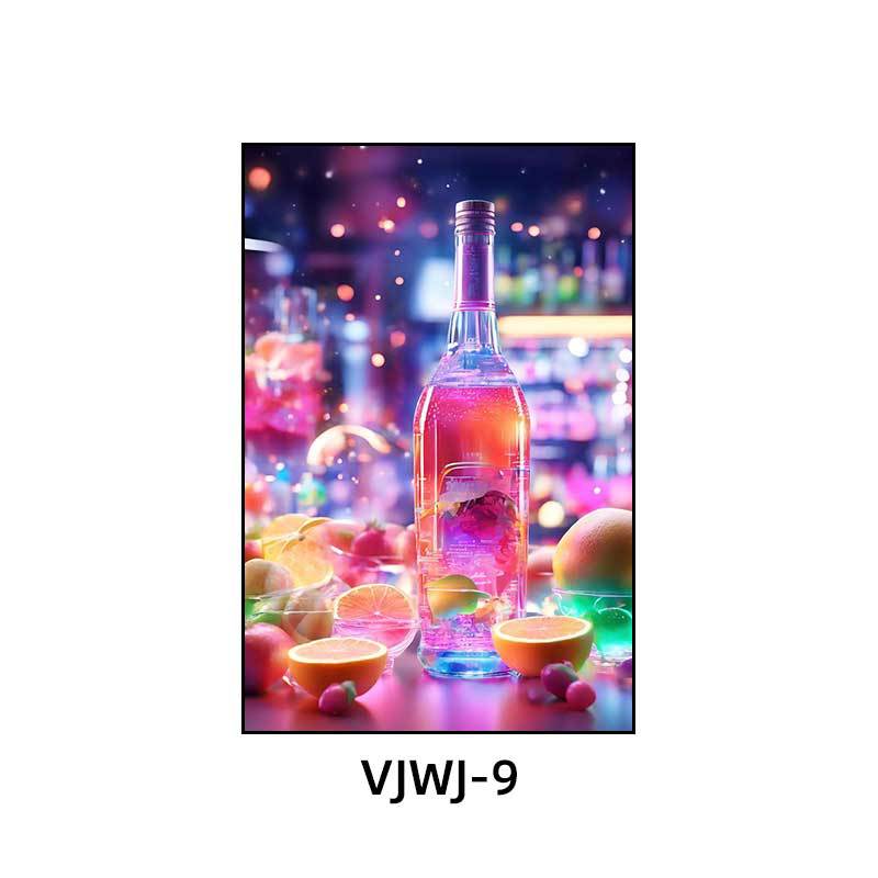 Bar KTV box decoration hanging pictures Cocktail bottle clear bar atmosphere music dining bar Bistro decoration painting