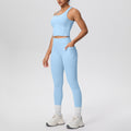 new cloud-feel quick-dry high-waisted pocket leggings with beautiful back design - yoga, outdoor running, and fitness activewear set for women