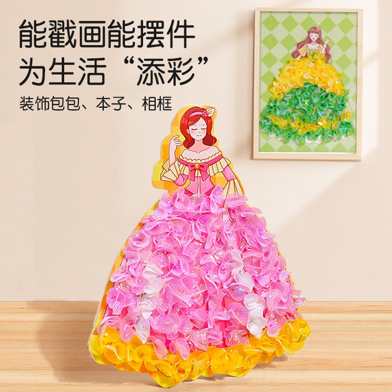 Princess poke fun girl toy kids birthday dress up hand painted handmade diy puzzle sticker art stickers