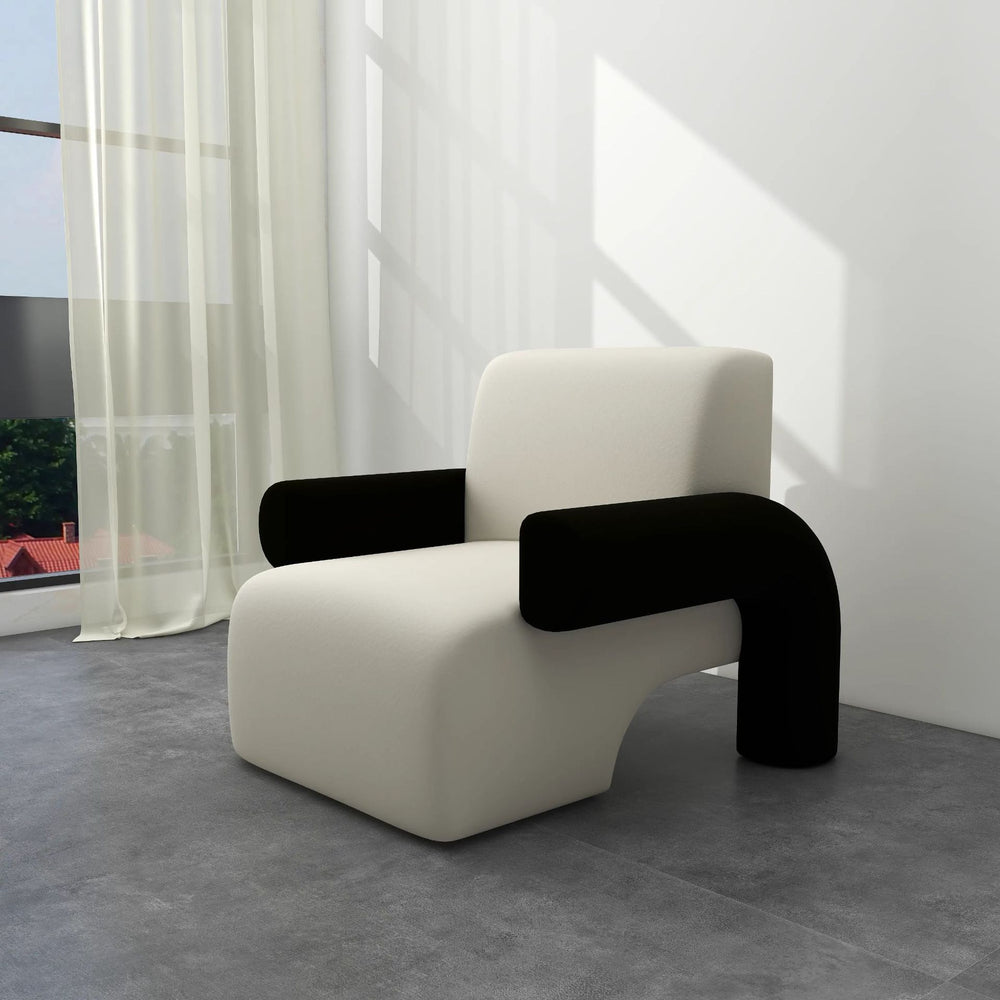 Nordic light luxury single sofa small apartment designer creative living room balcony lazy popular cashmere sofa chair