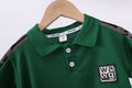 Boys' summer outfit set  new trendy kids polo shirt baby boy casual short sleeve t-shirt shorts two-piece set