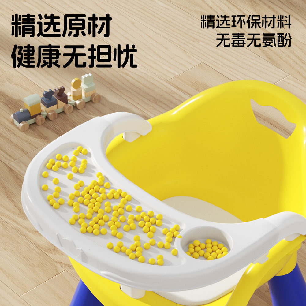 Baby dining table, chair, stool, infant and toddler chair, household plastic backrest seat, squeaky little stool, multi-functional