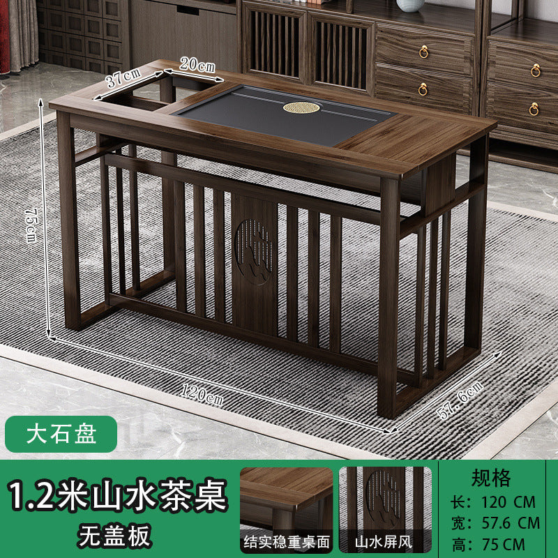Balcony tea table and chair combination New Chinese-style office household small apartment Kung Fu tea table Boiling water integrated tea making table