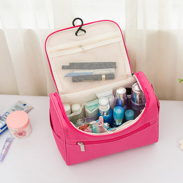 Portable, simple and large-capacity travel toilet bag, pillow hook toilet bag, waterproof Oxford cloth portable storage bag.