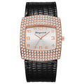 e-commerce hot-selling snake-embossed leather belt diamond-studded women's watch, square full diamond quartz watch, ladies' watch manufacturer wholesale