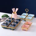 Luxury ceramic divided fruit platter - restaurant & hotel creative dried fruit & snack plate set - wholesale