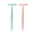 Keqi 2-pack armpit hair razor for women, imported blade shaving razor, private parts armpit hair trimming eyebrow with eyebrow comb