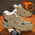Men's winter fleece-lined thickened warm high-top cotton shoes 2025 new style athletic work safety martin boots