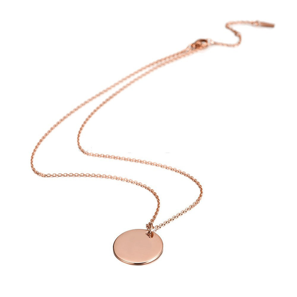 European and american fashion jewelry women's smooth round pendant heart lock necklace 18k gold necklace jewelry wholesale manufacturer