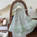 【clearance】girls' summer dress - stylish and chic baby girl swallowtail princess dress - perfect for first birthday celebrations