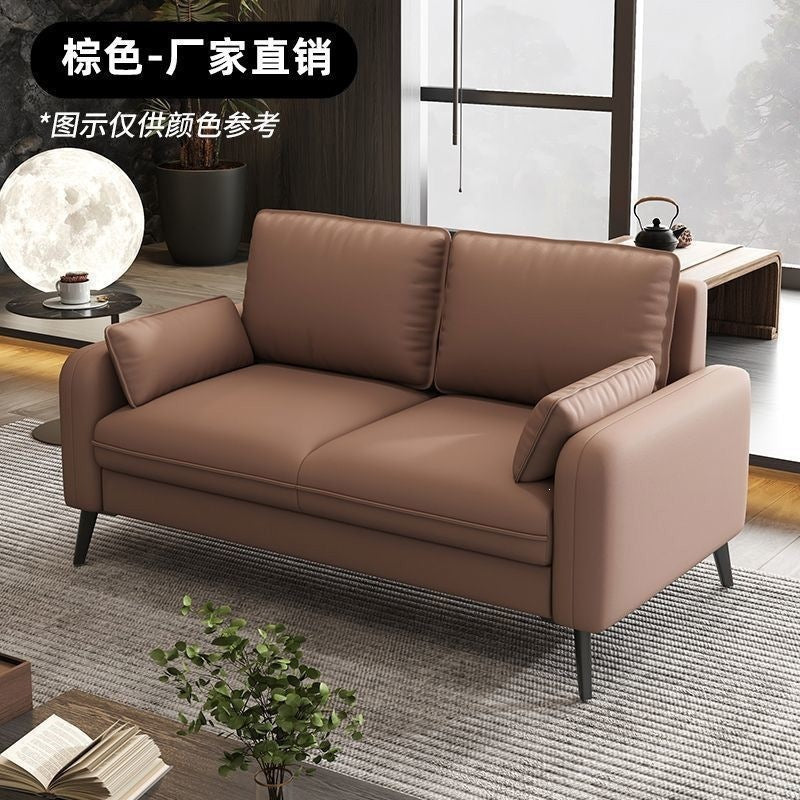 Small apartment sofa, modern minimalist bedroom, apartment rental, single sofa, office reception, three-seater small sofa